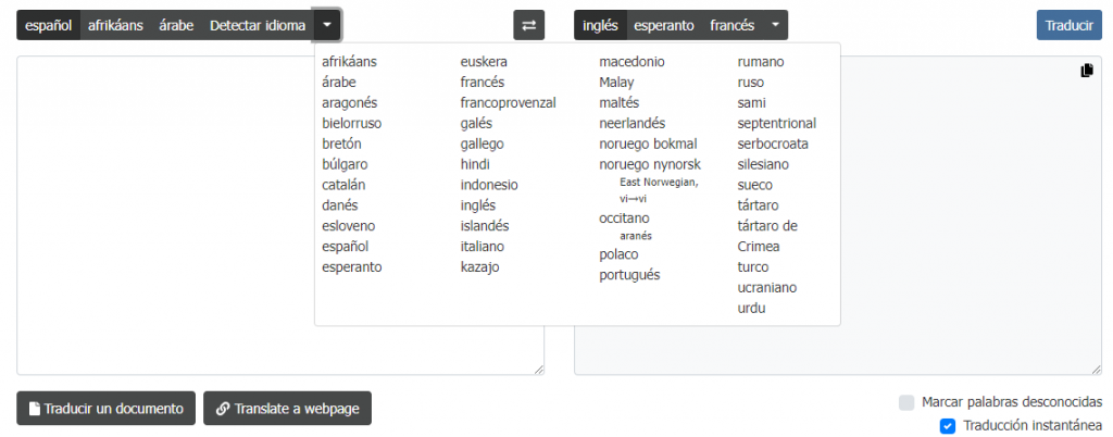 Traductor idioma catalán